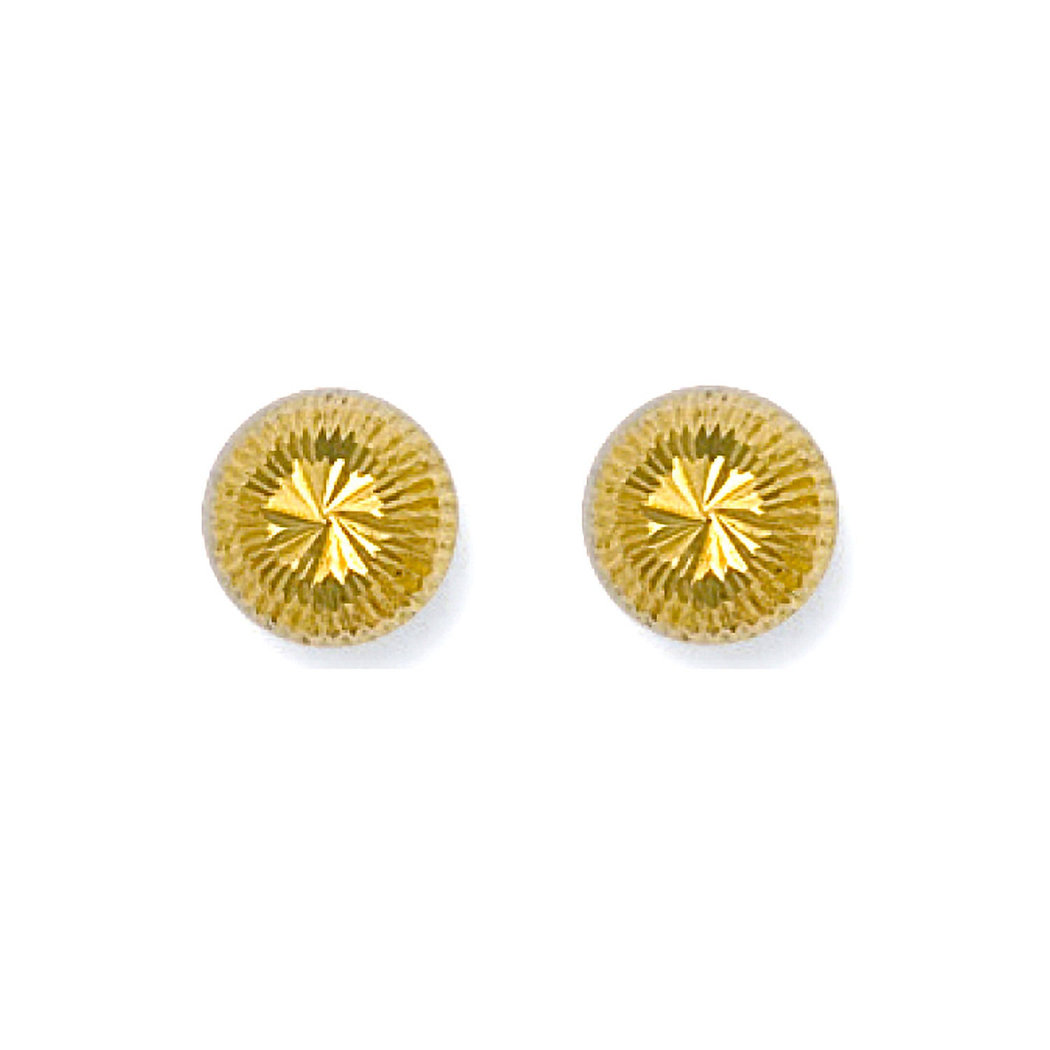 9ct Y/G 8mm D/C Studs