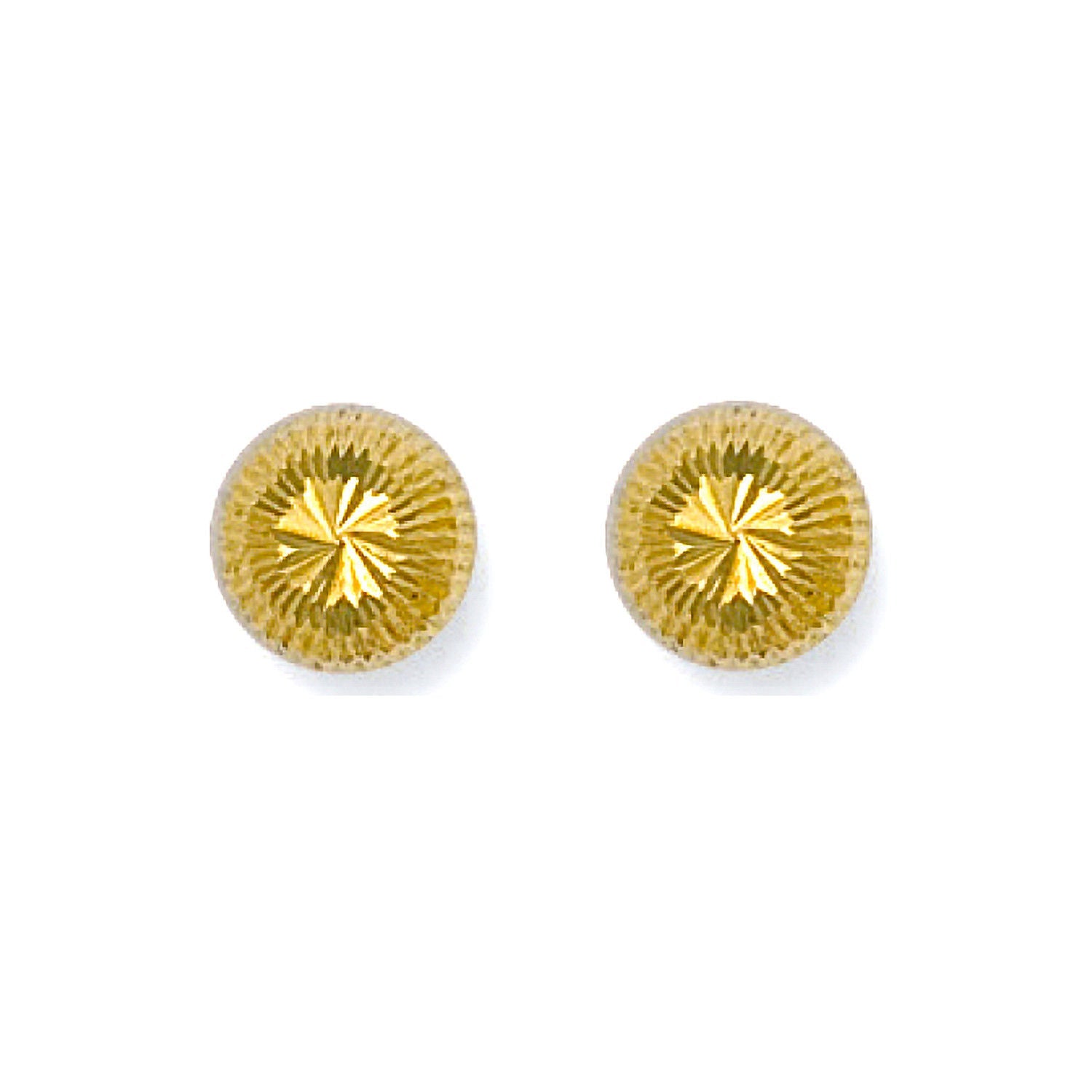 9ct 9ct Yellow Gold 8mm Diamond Cut Studs