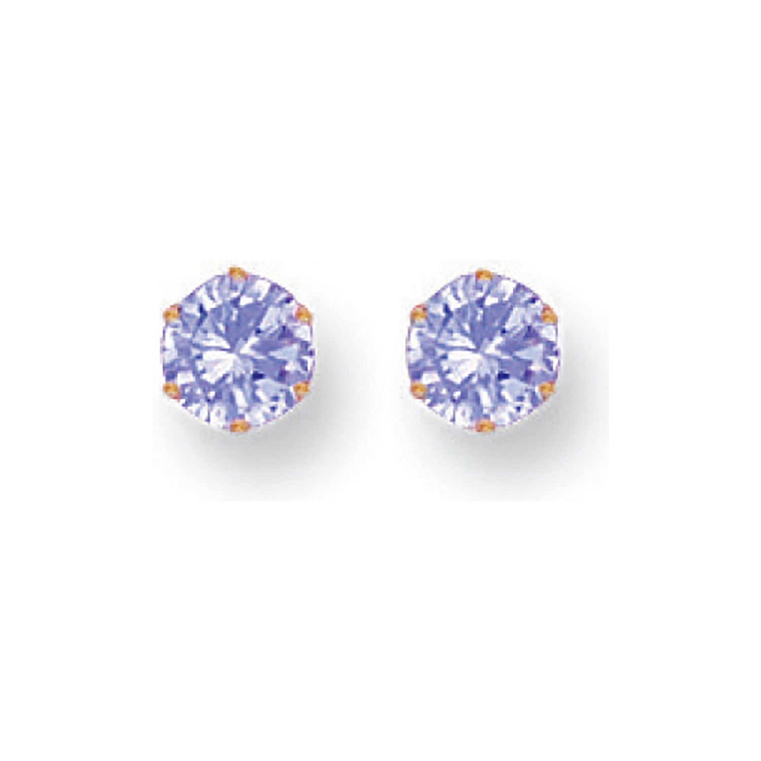 G 5mm Claw Set Lavander Cz Studs