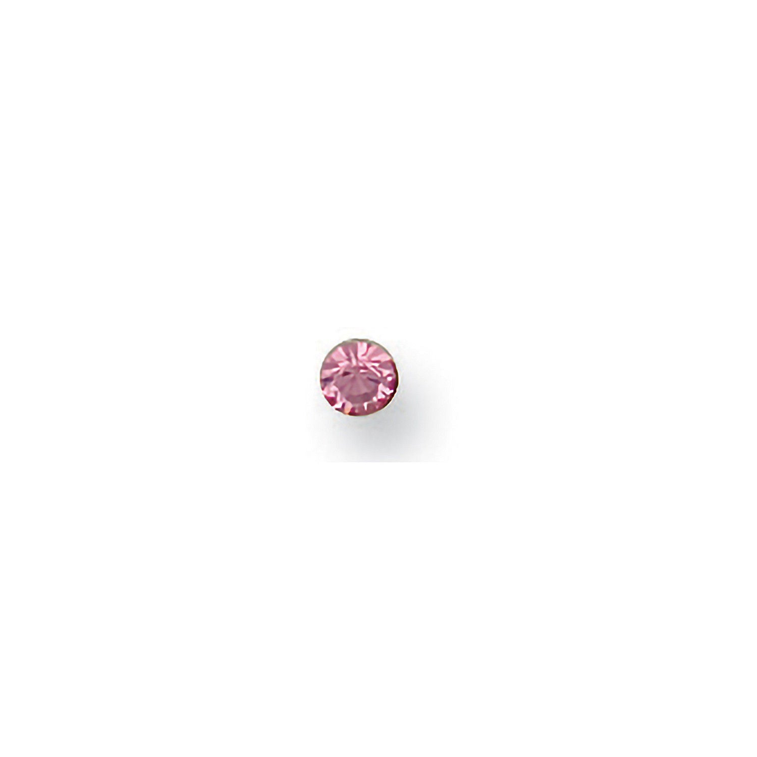 Y/G Pink Cz Nose 3mm Stud