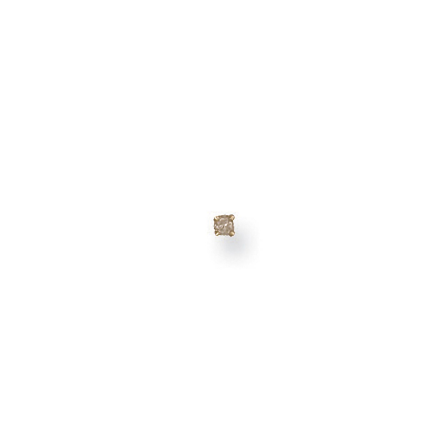 9ct Yellow Gold Claw Set Diamond Nose 2mm Stud