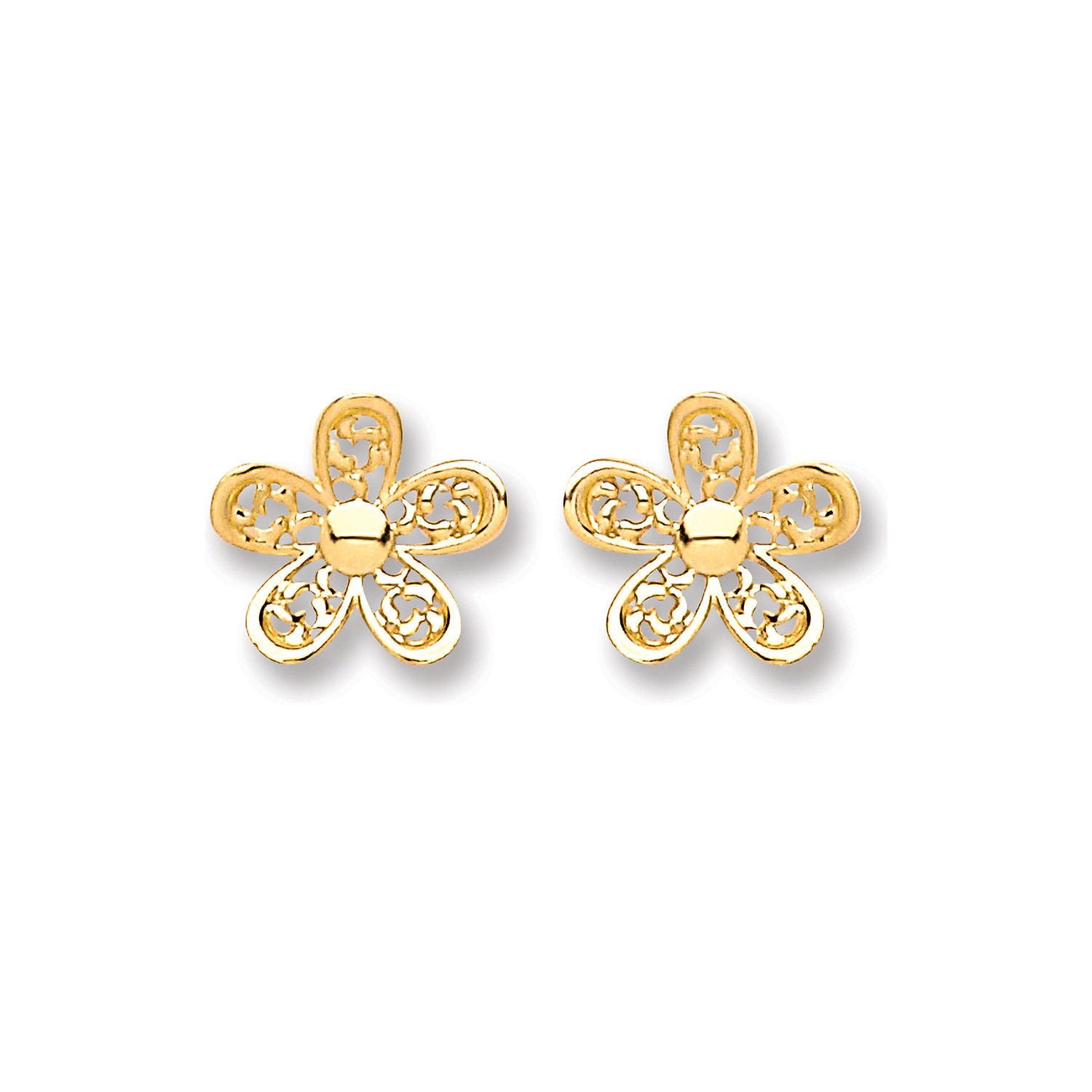 9ct Gold Flower Studs