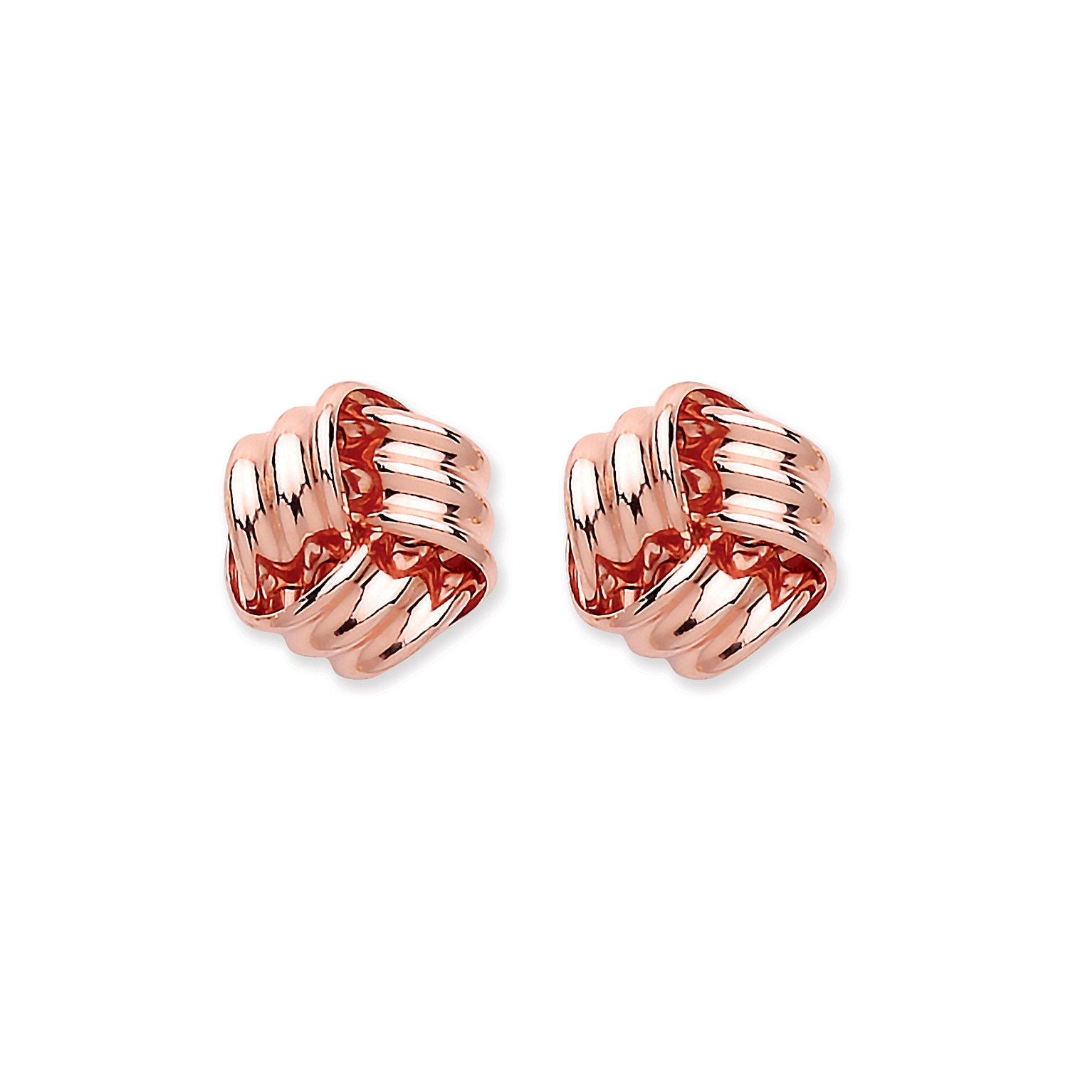 9ct 9ct Rose Gold Knot Studs