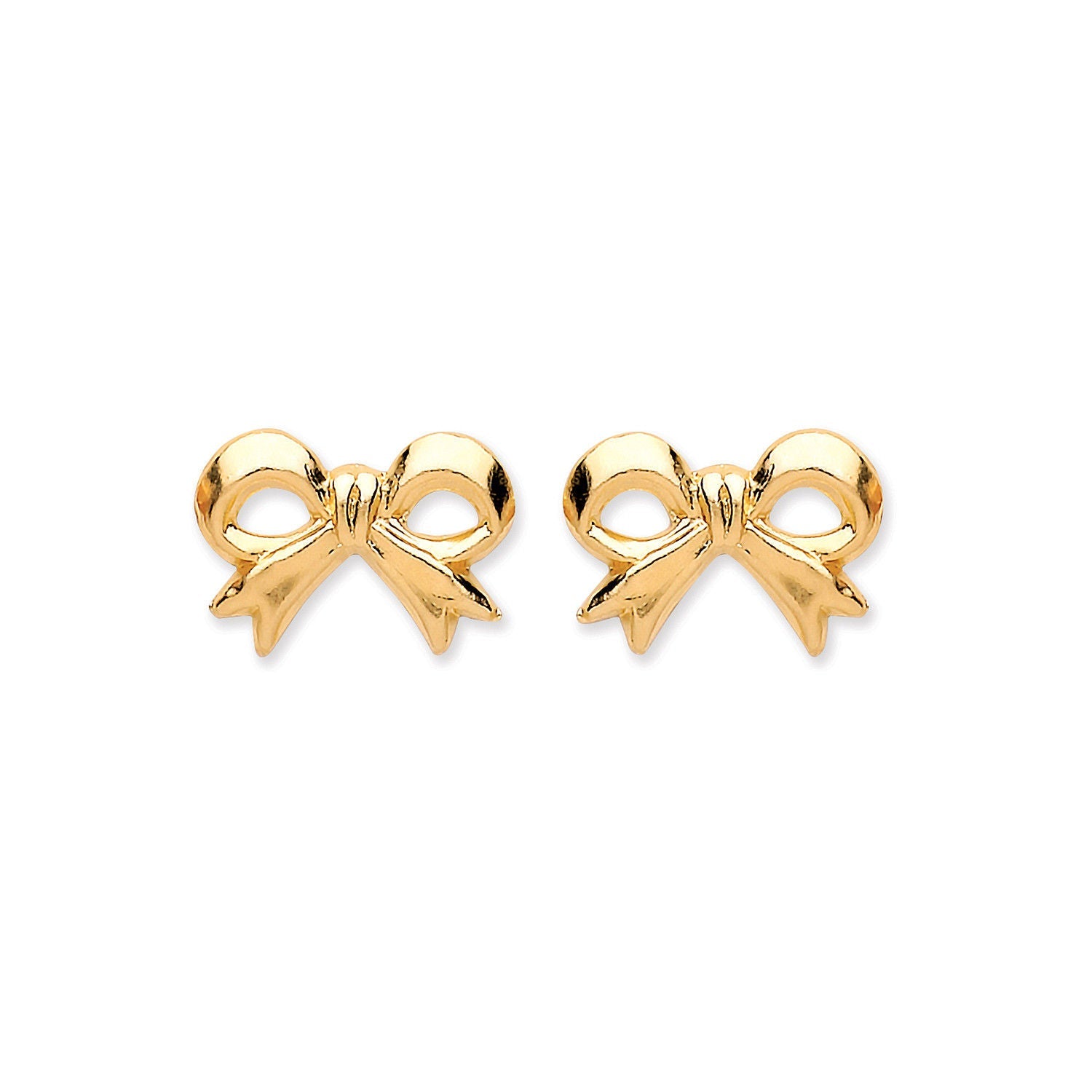 9ct 9ct Yellow Gold Bow Studs