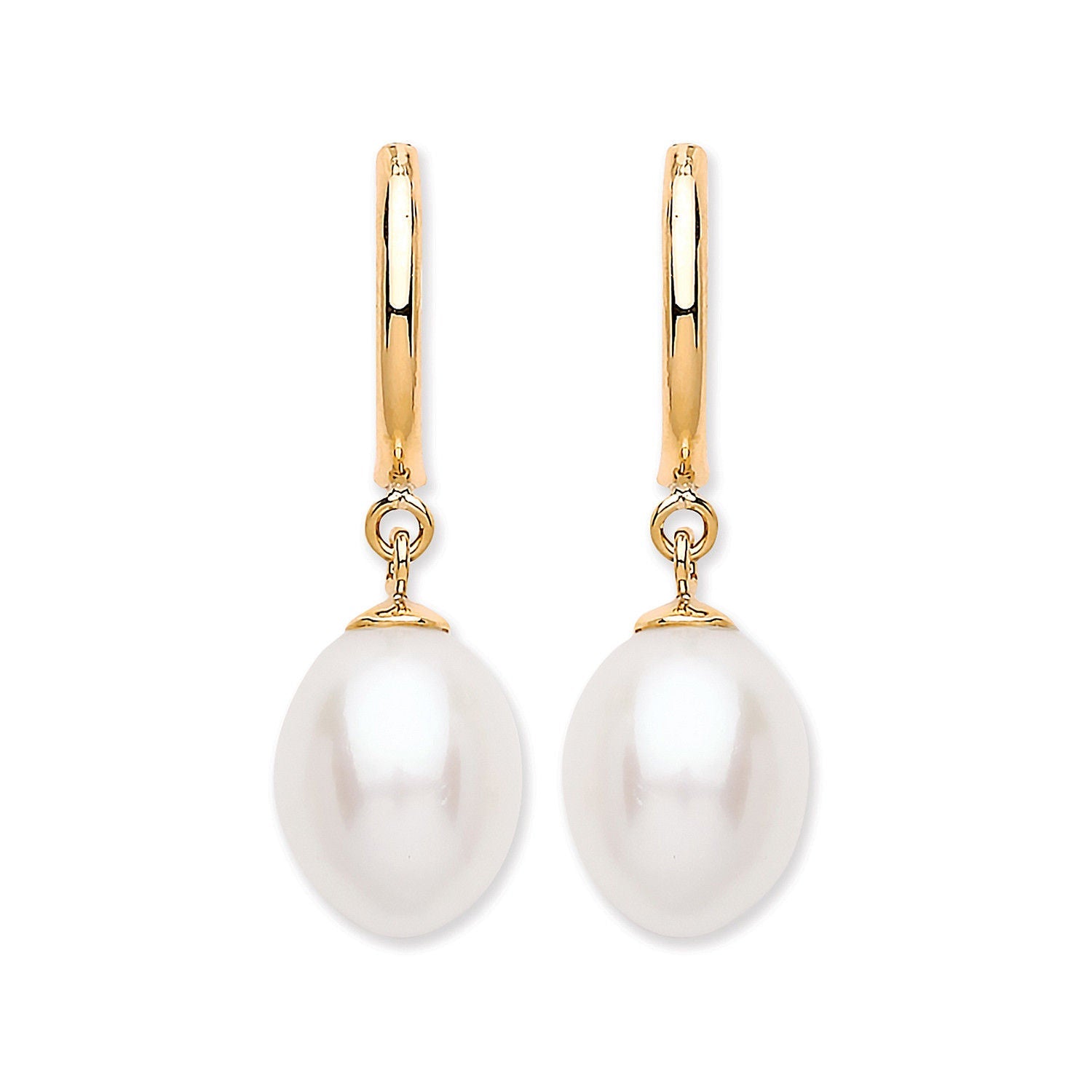 9ct 9ct Yellow Gold Freshwater Pearl Drop Studs