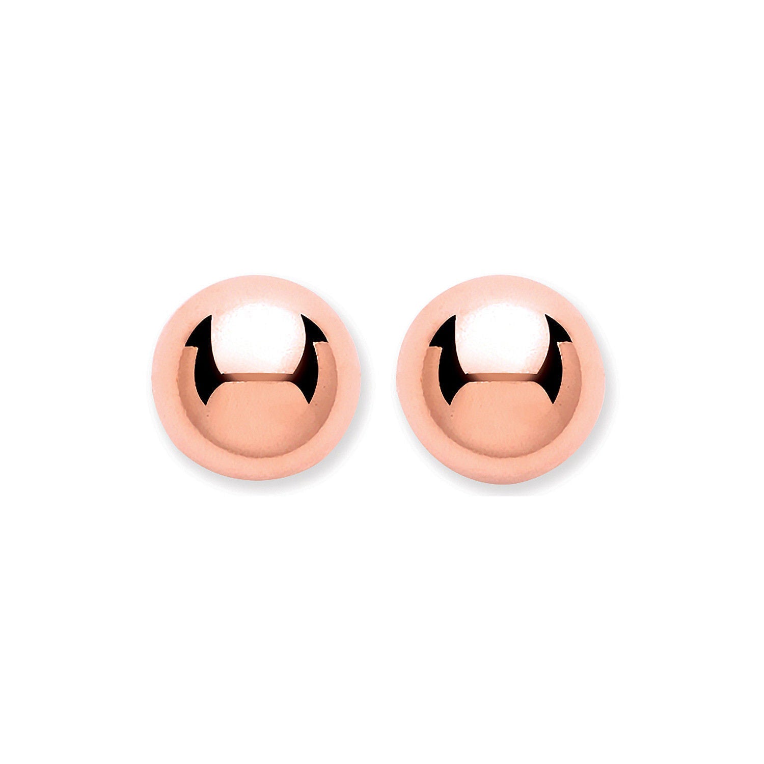 9ct 9ct Rose Gold 6mm Ball Studs