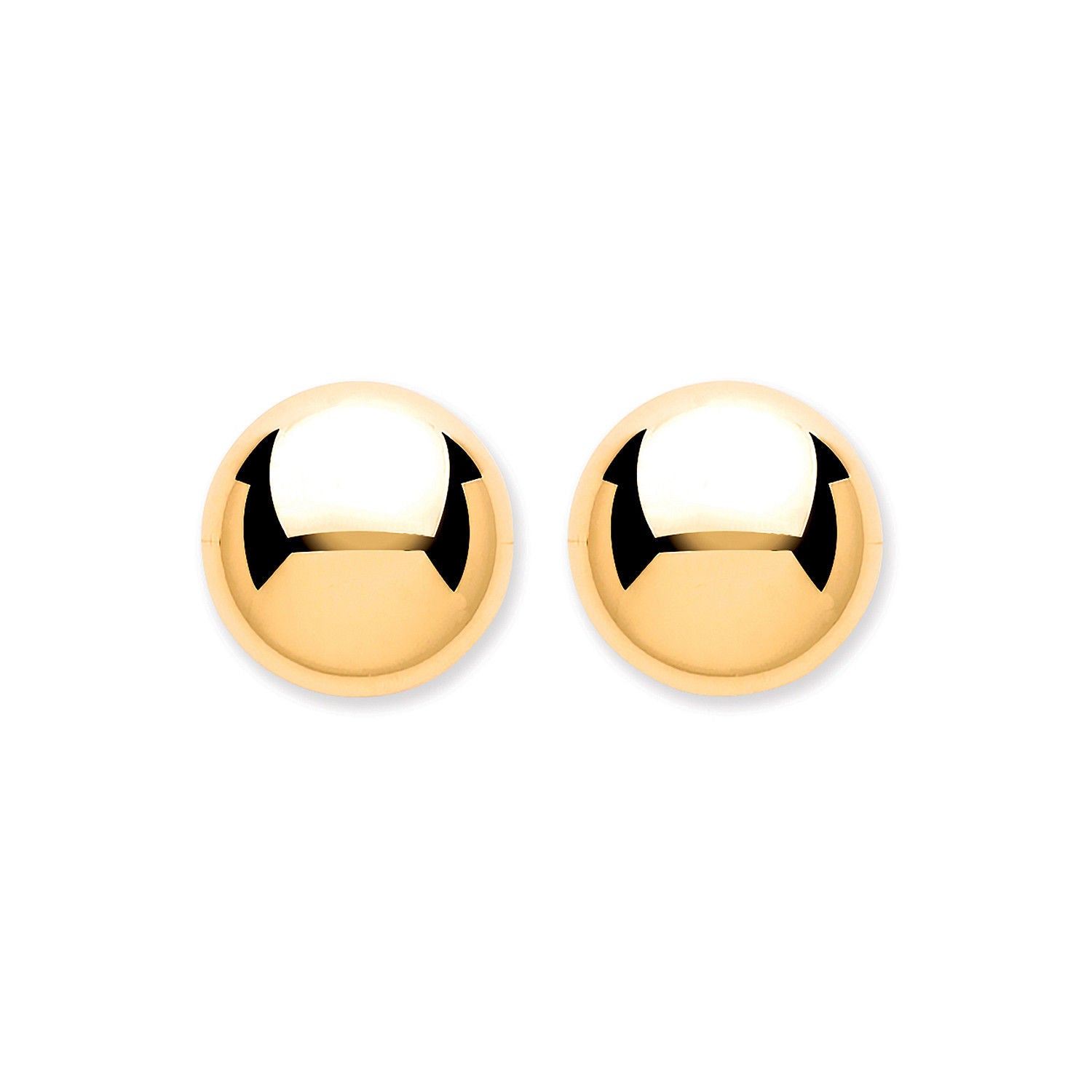 9ct Y/G 8mm Button Ball Studs