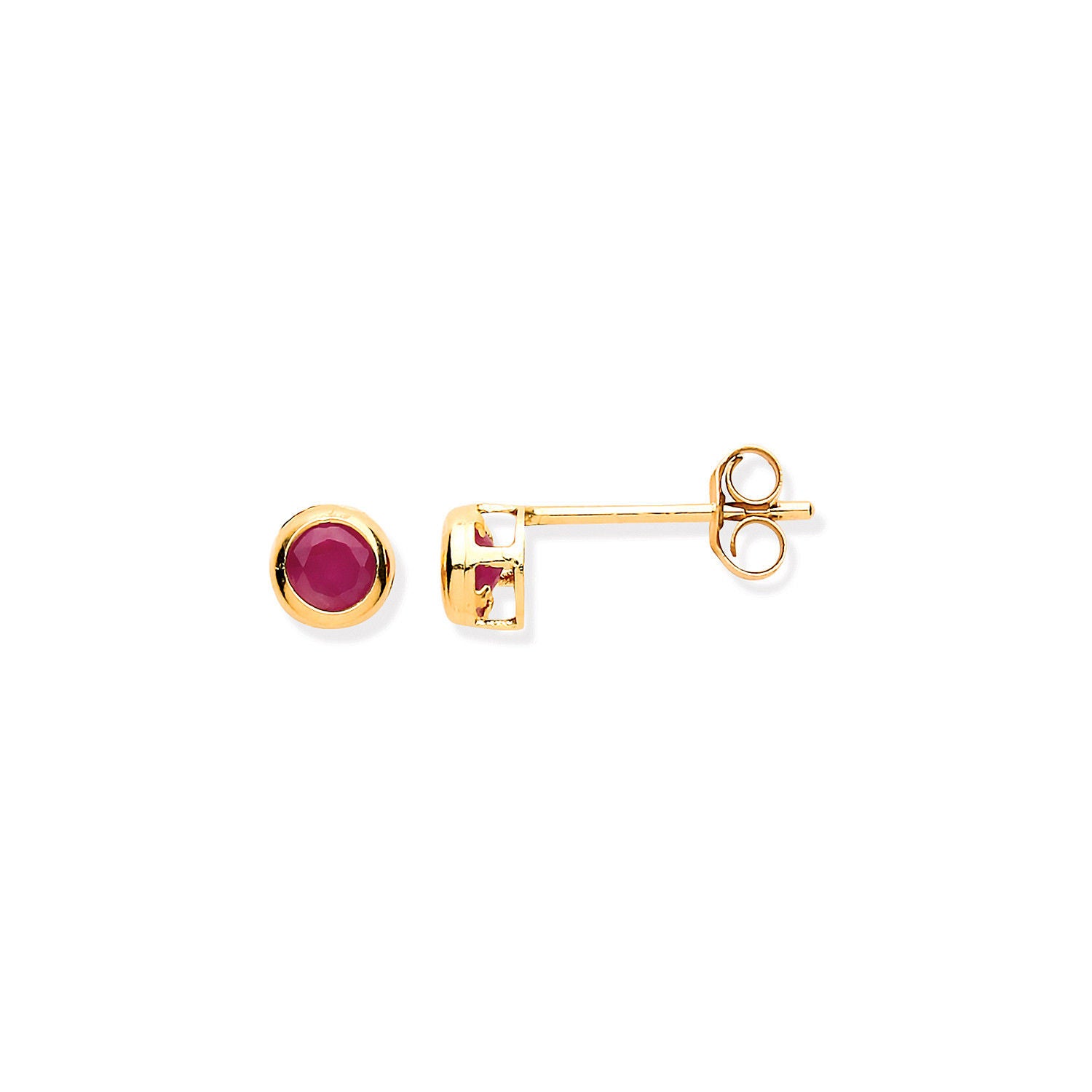 G 3.8mm Ruby Rubover Studs