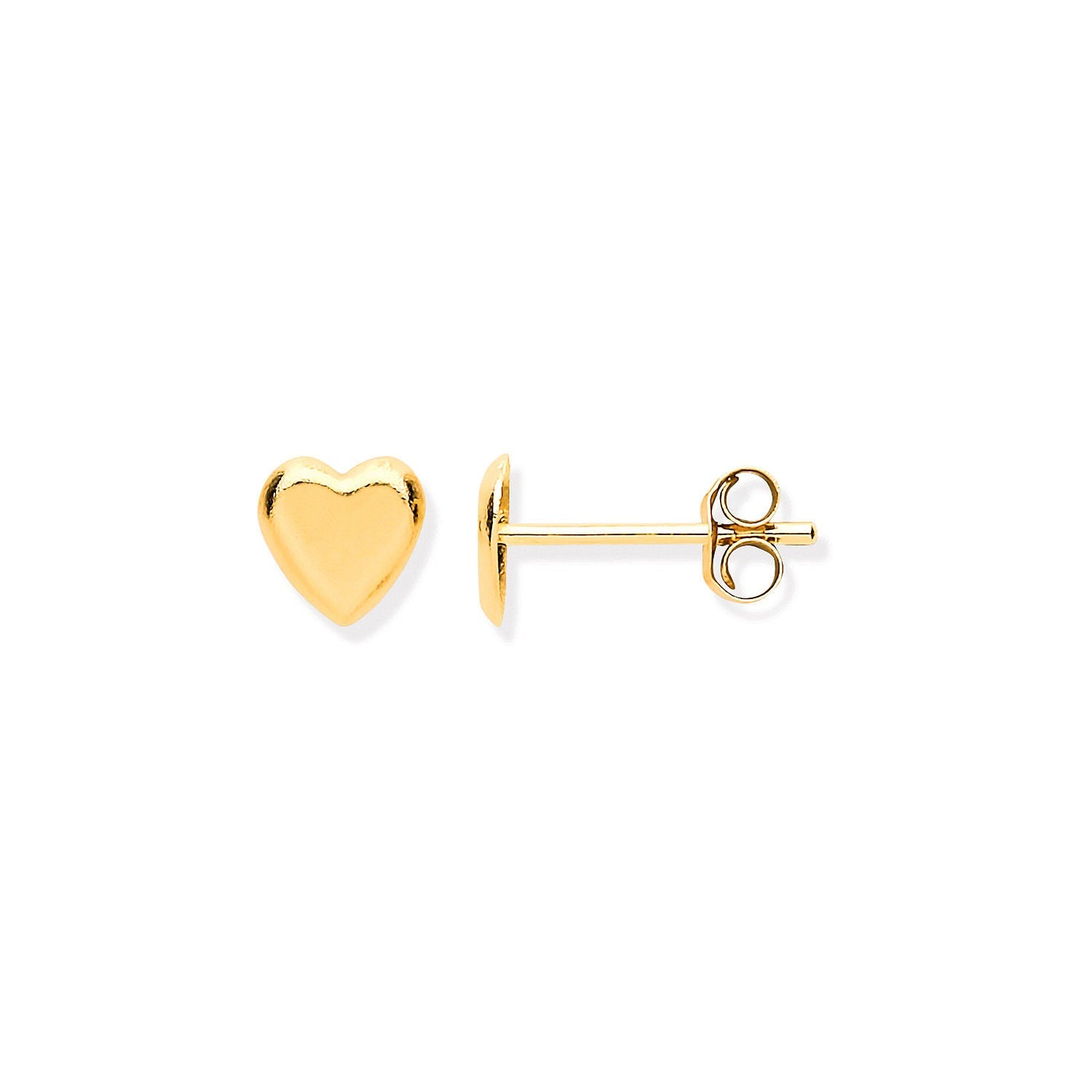 9ct 9ct Yellow Gold Tiny Heart Studs