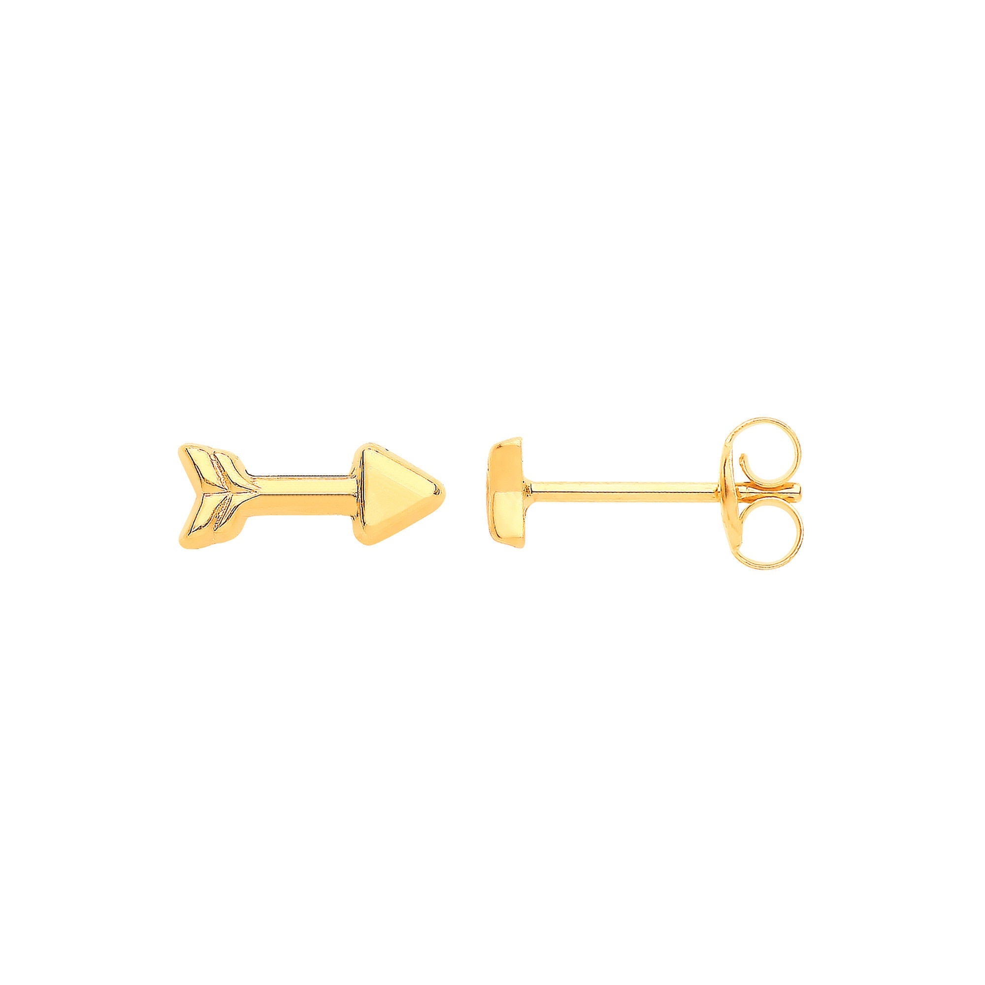 9ct 9ct Yellow Gold Tiny Arrow Studs