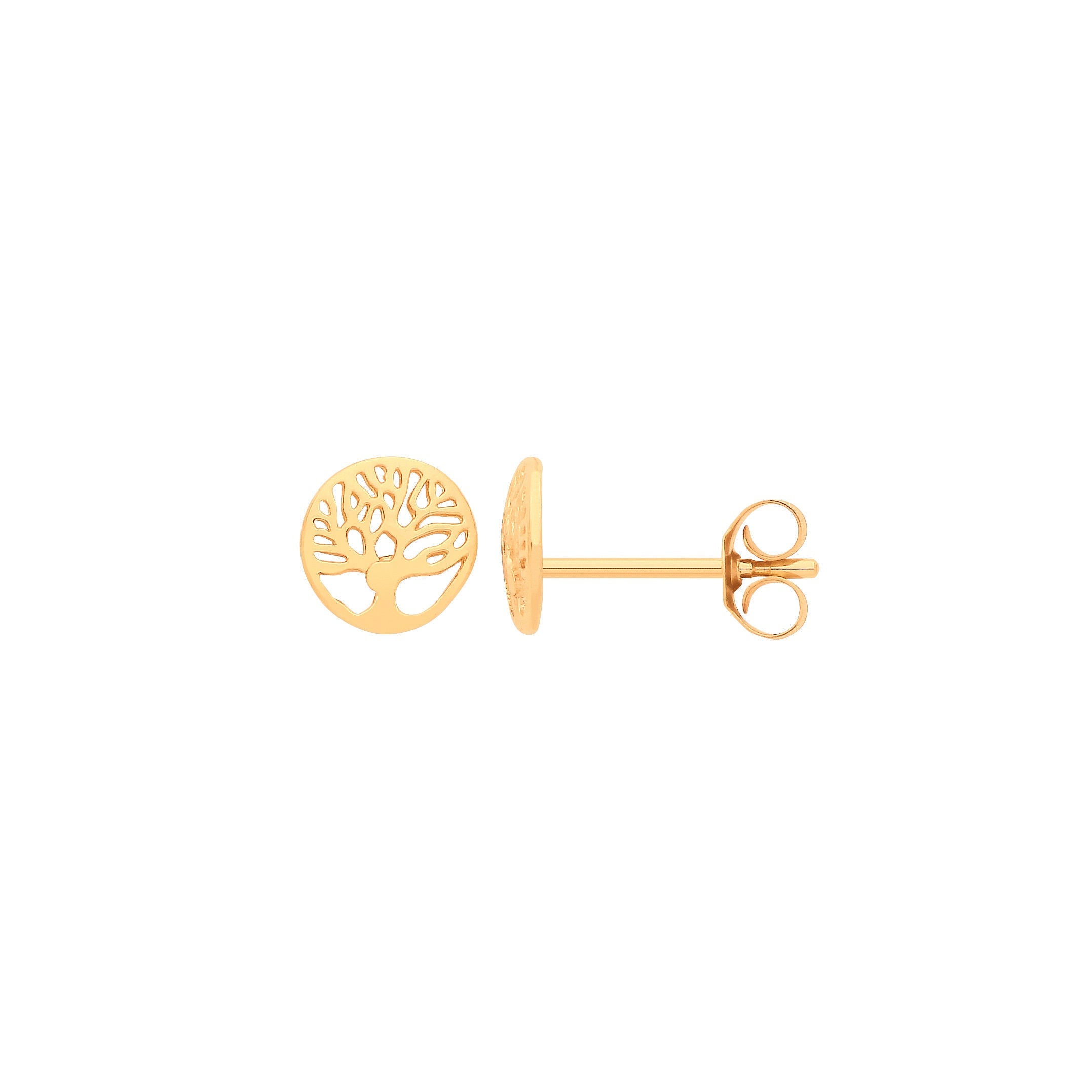 9ct 9ct Yellow Gold Tree of Life Studs