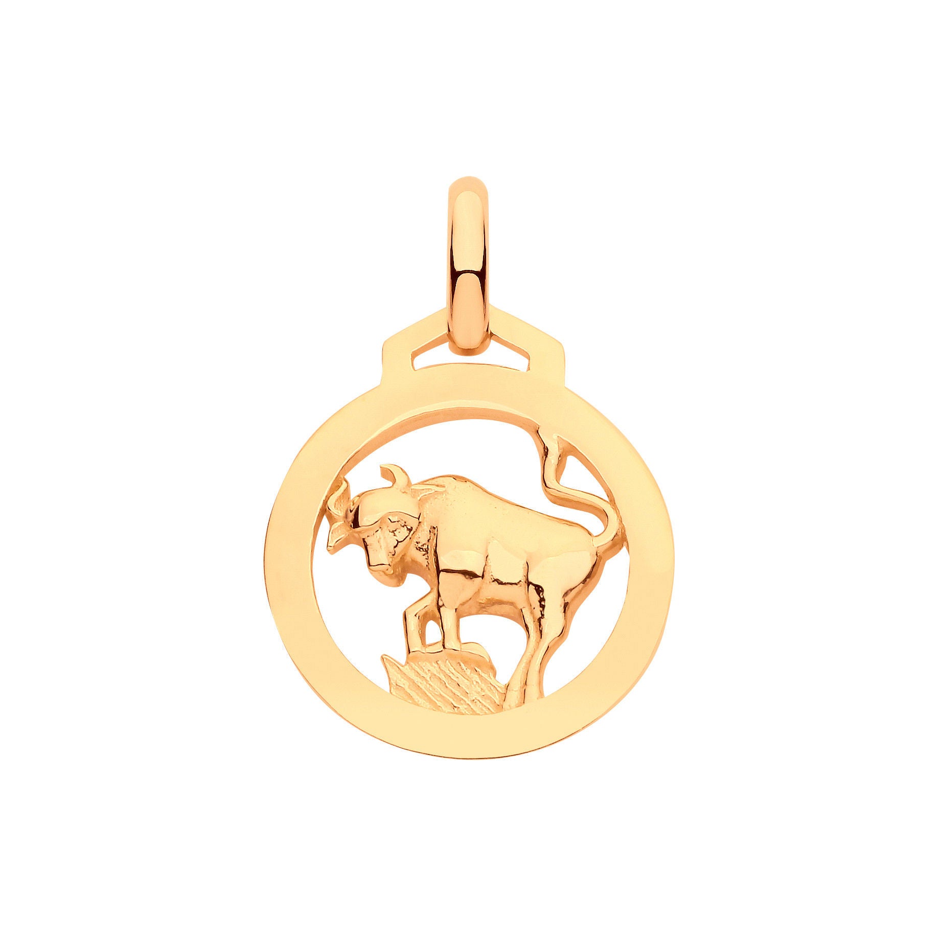 G  Round Zodiac Pendant TAURUS