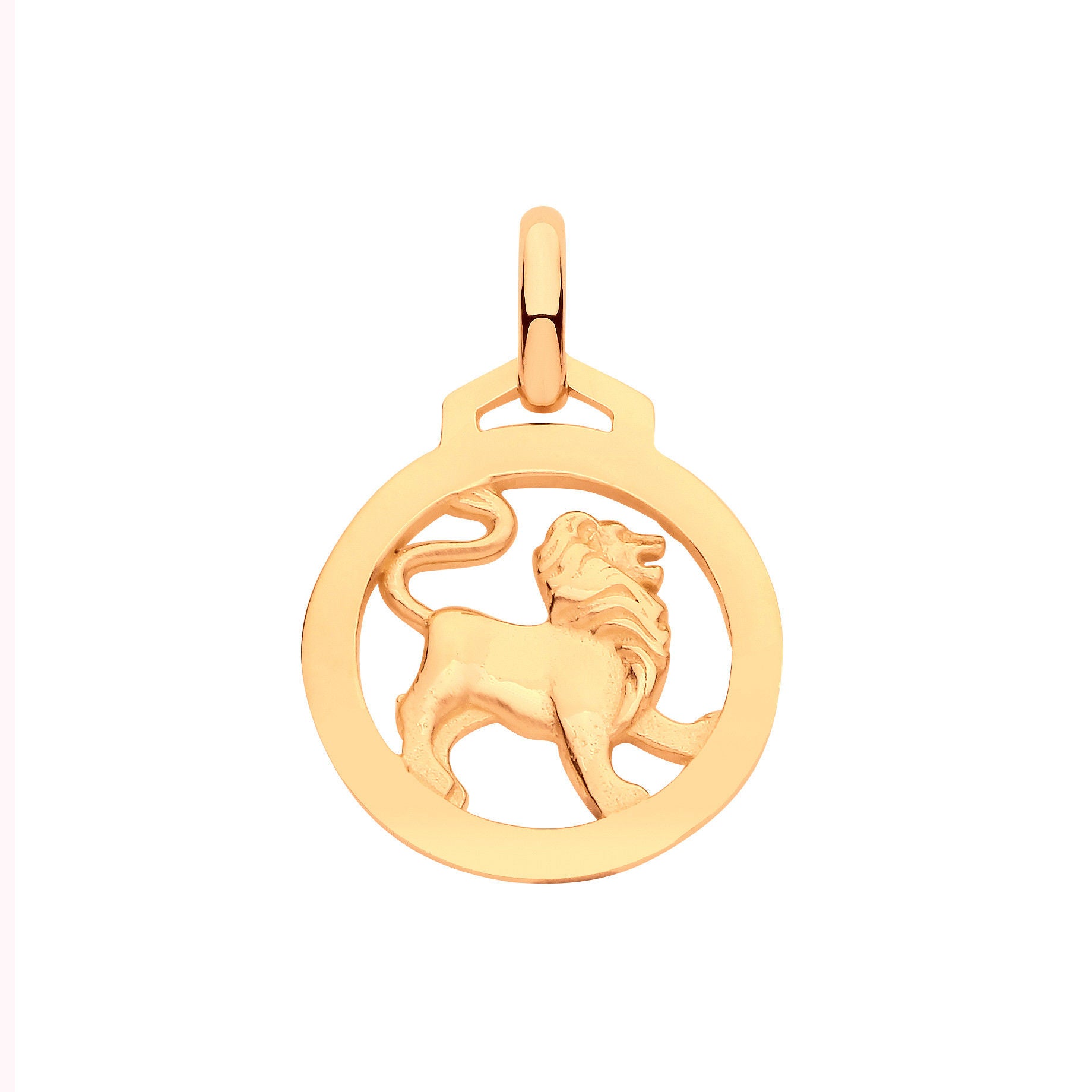 G  Round Zodiac Pendant LEO