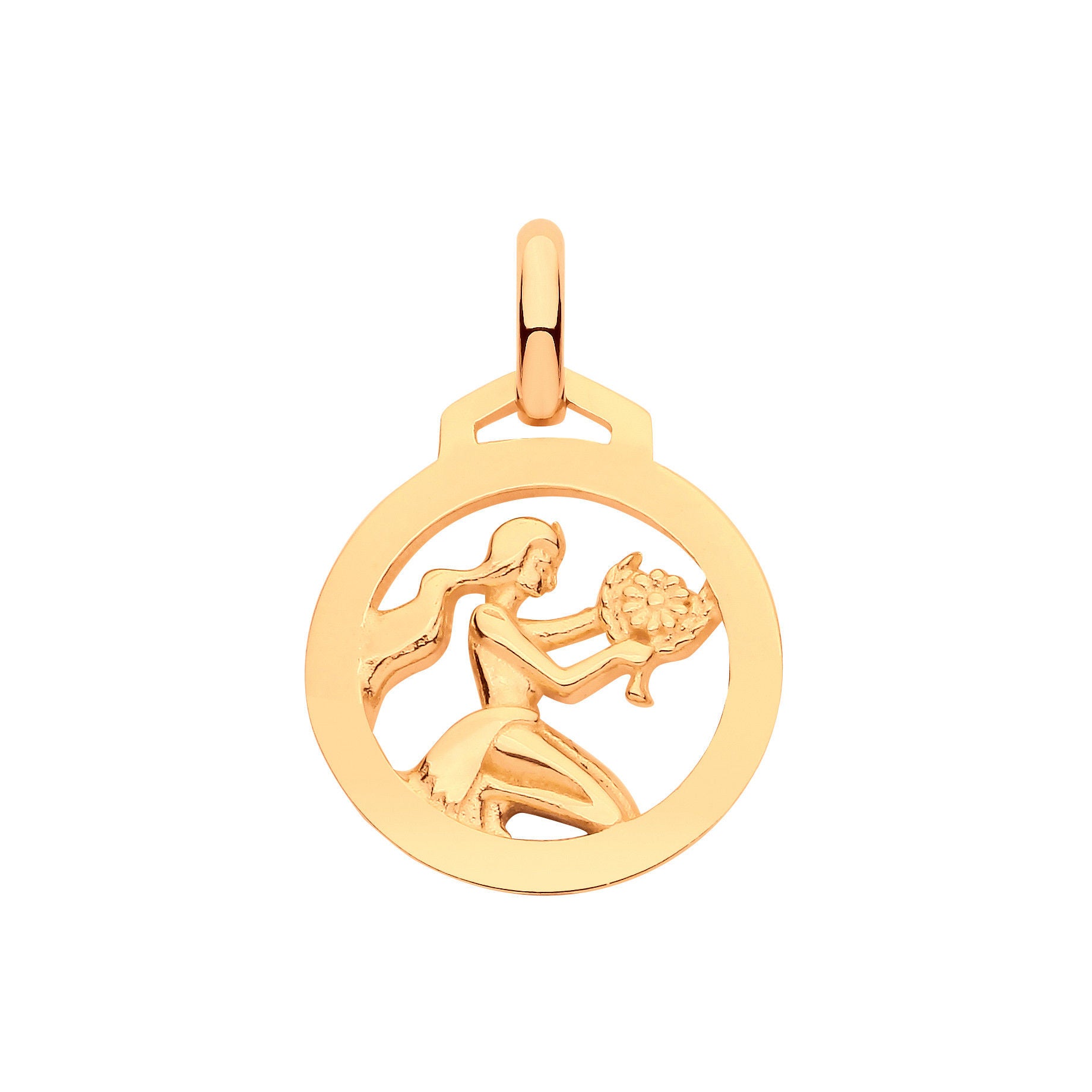 G  Round Zodiac Pendant VIRGO