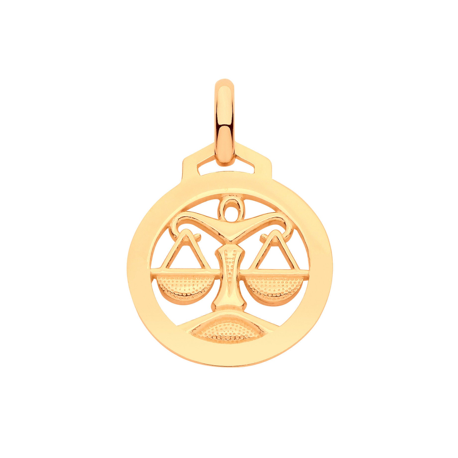 G  Round Zodiac Pendant LIBRA