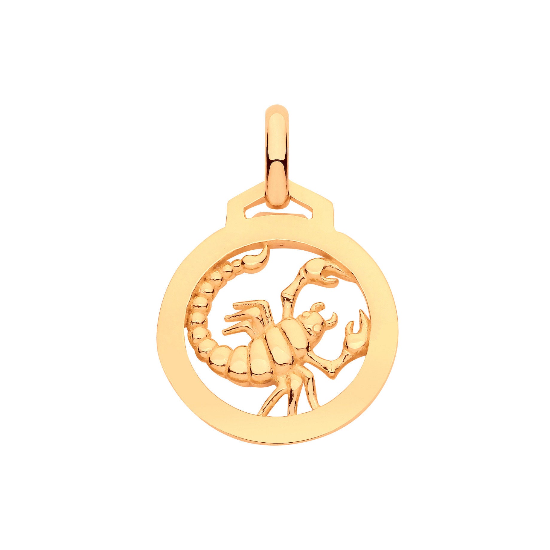 G  Round Zodiac Pendant SCORPIO