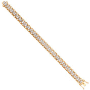 Diamond Rose Gold / Silver Sterling Bracelet - Precise Jewellers