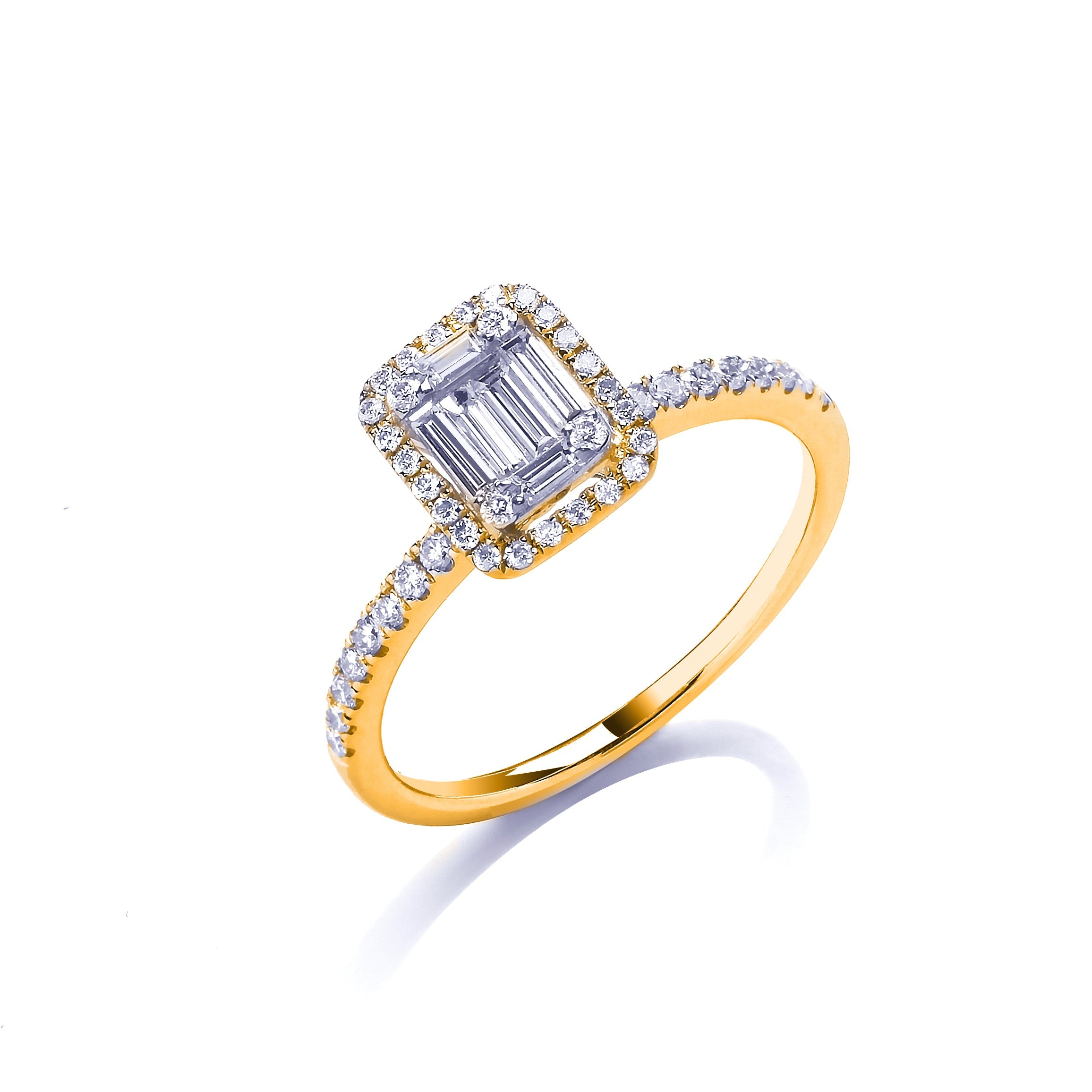 Diamond Yellow Gold with Stone - Precise Jewellers