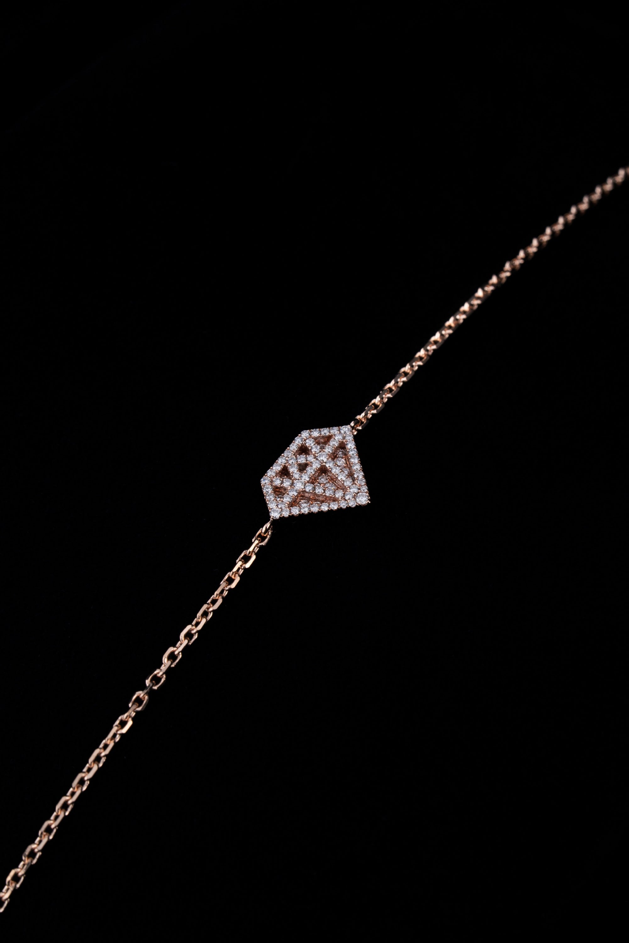 PRECISE SINGLE MOTIF DIAMOND BRACELET - ROSE GOLD - Precise Jewellers