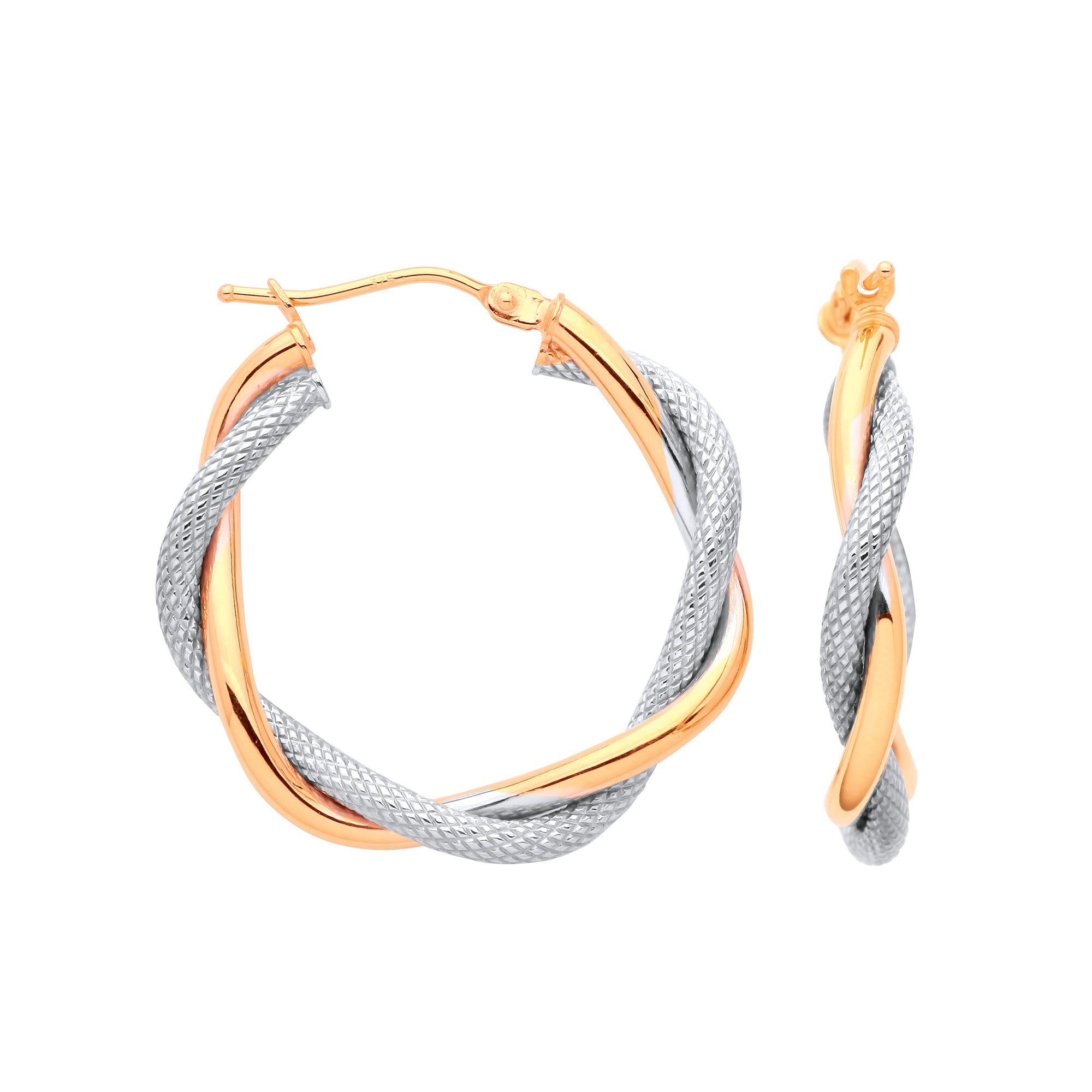 G Twisted Hoop Earrings - Precise Jewellers