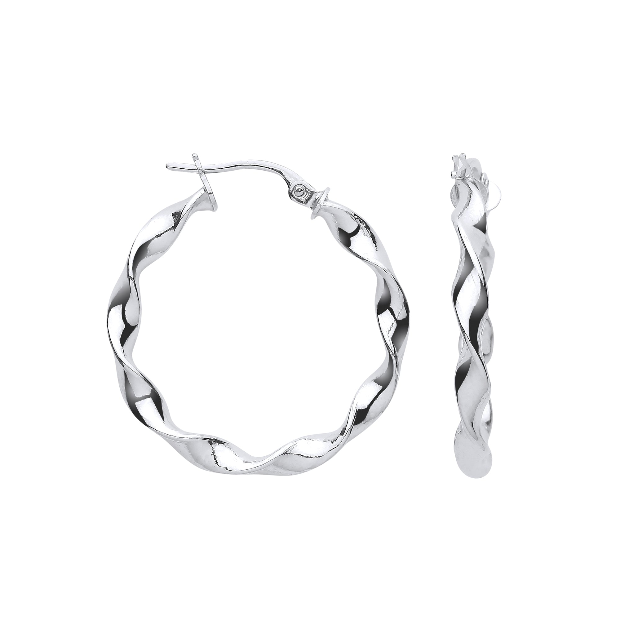 G Twisted Hoop Earrings - Precise Jewellers