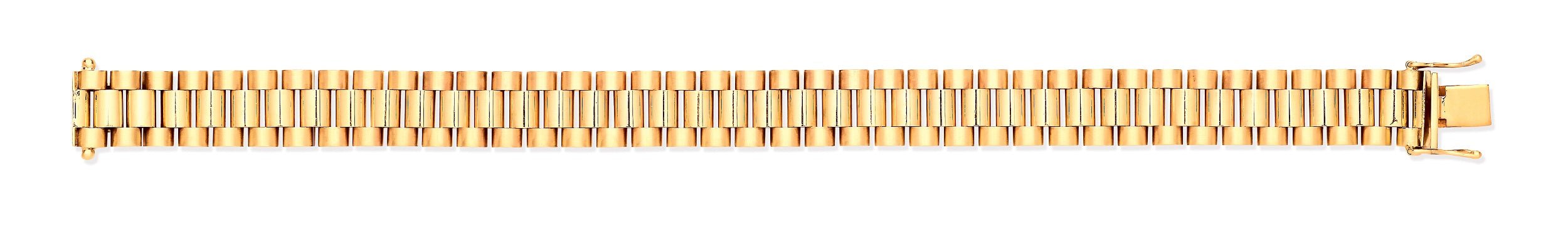 9ct Yellow Gold 14mm Fancy Link Gents Bracelet - Precise Jewellers