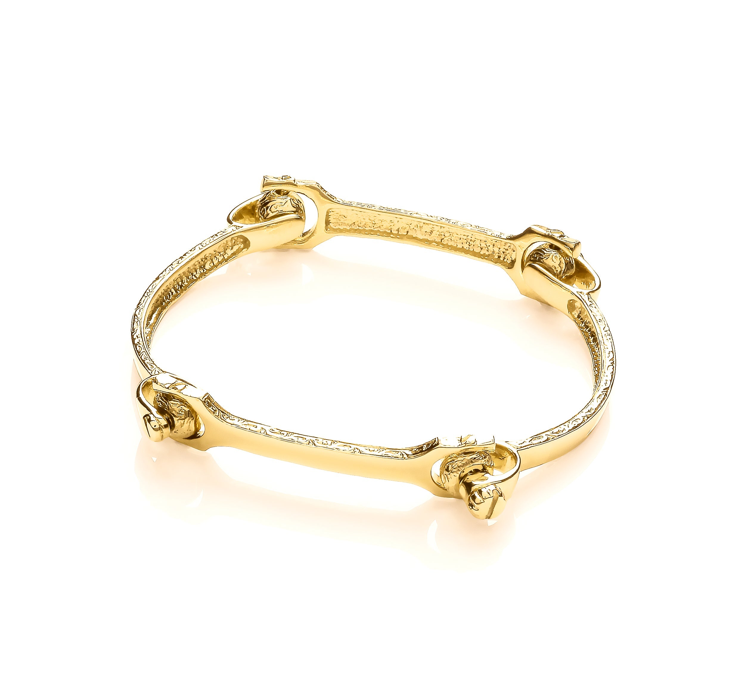 Y/G 4 Piece Bone Ladies Bangle - Precise Jewellers