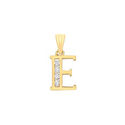 Y/G Channel Set Cz Initial Pendants - Precise Jewellers