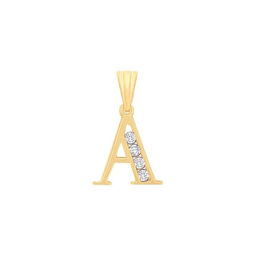 G Channel Set Cz Initial Pendants - Precise Jewellers