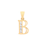 Y/G Channel Set Cz Initial Pendants - Precise Jewellers