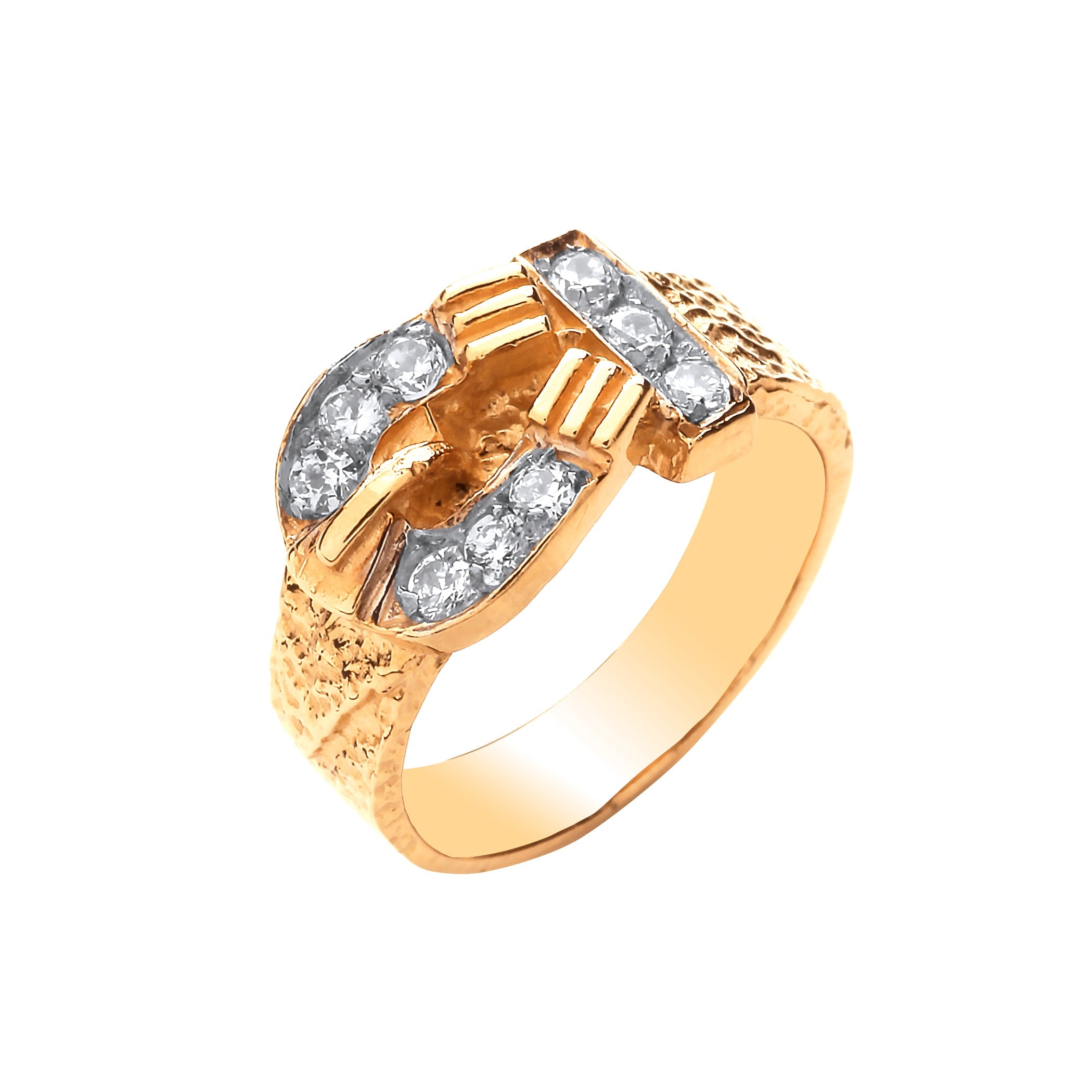 G Cz Buckle Baby Ring - Precise Jewellers