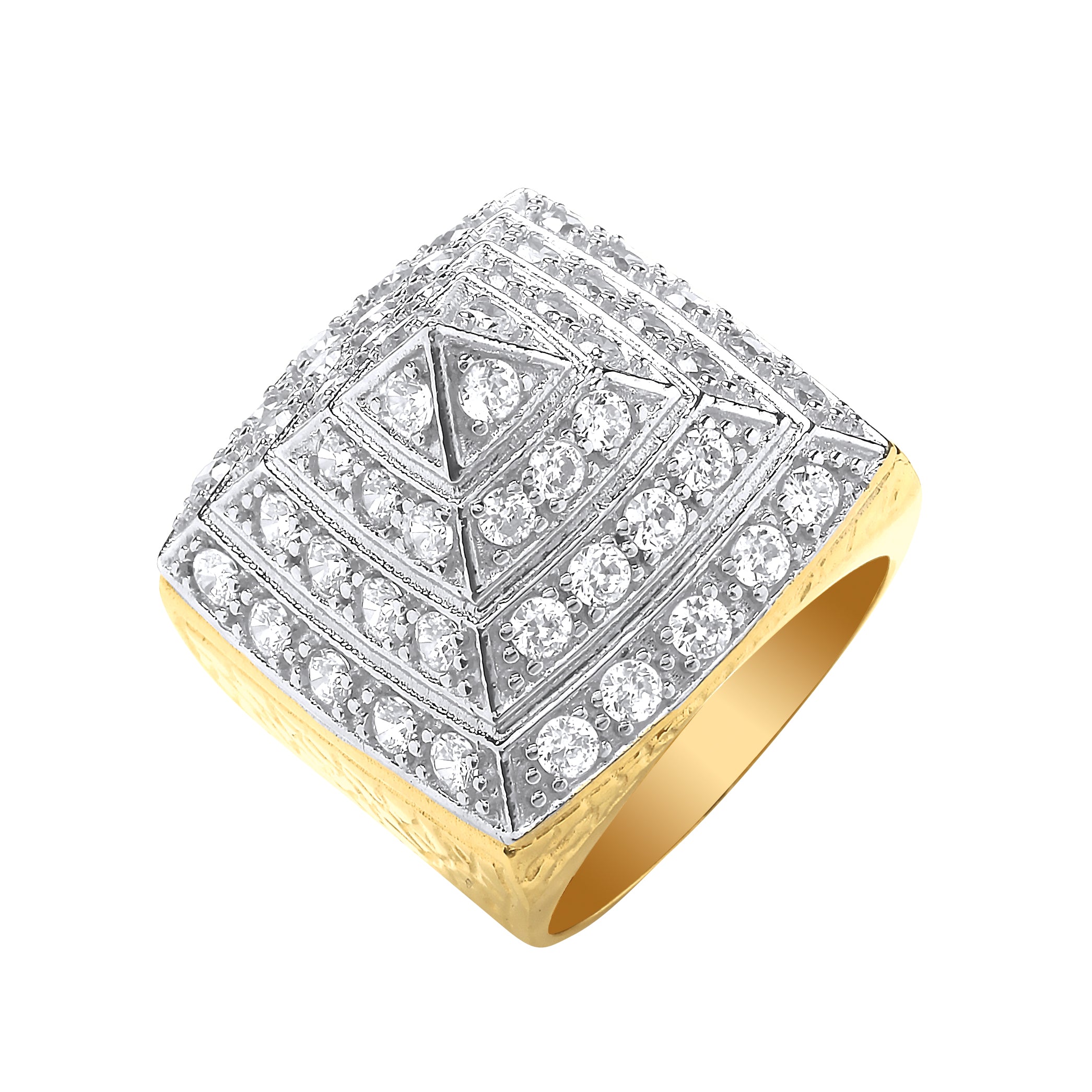 G Cz Fancy Link Ring - Precise Jewellers