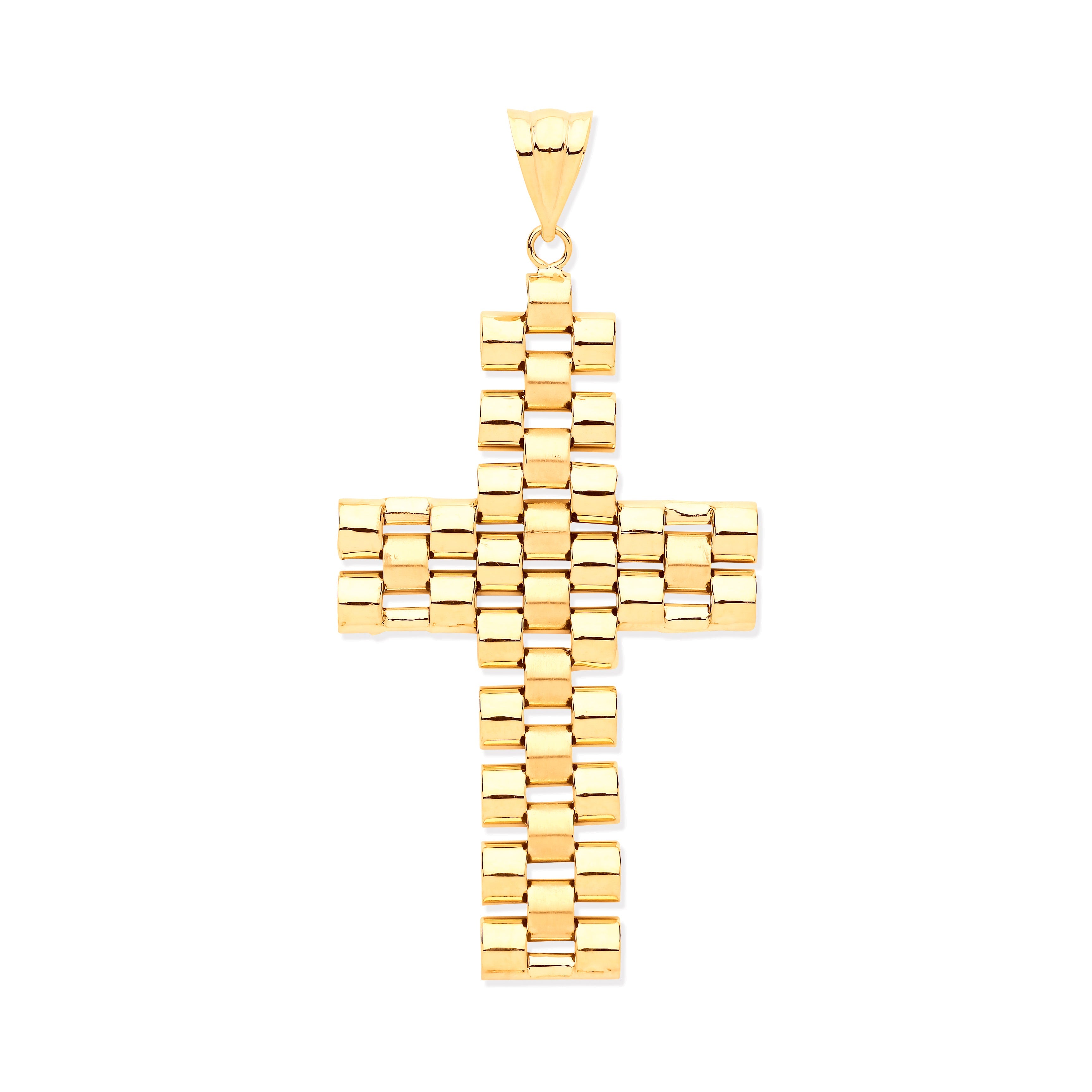 G Fancy Link Large Cross - Precise Jewellers