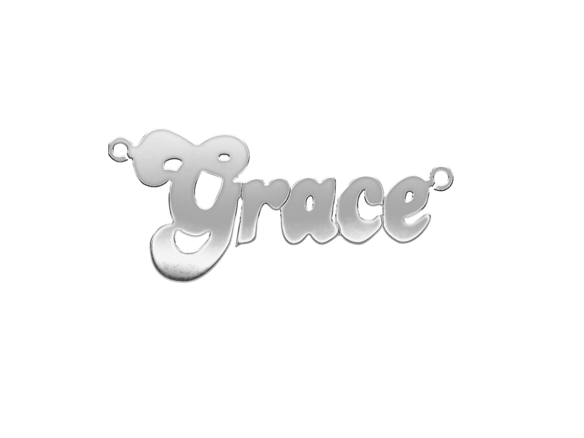 Y/G Large Banana Split Style Nameplate - Add Colours Variations - Precise Jewellers