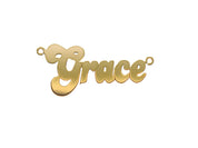 Y/G Large Banana Split Style Nameplate - Add Colours Variations - Precise Jewellers