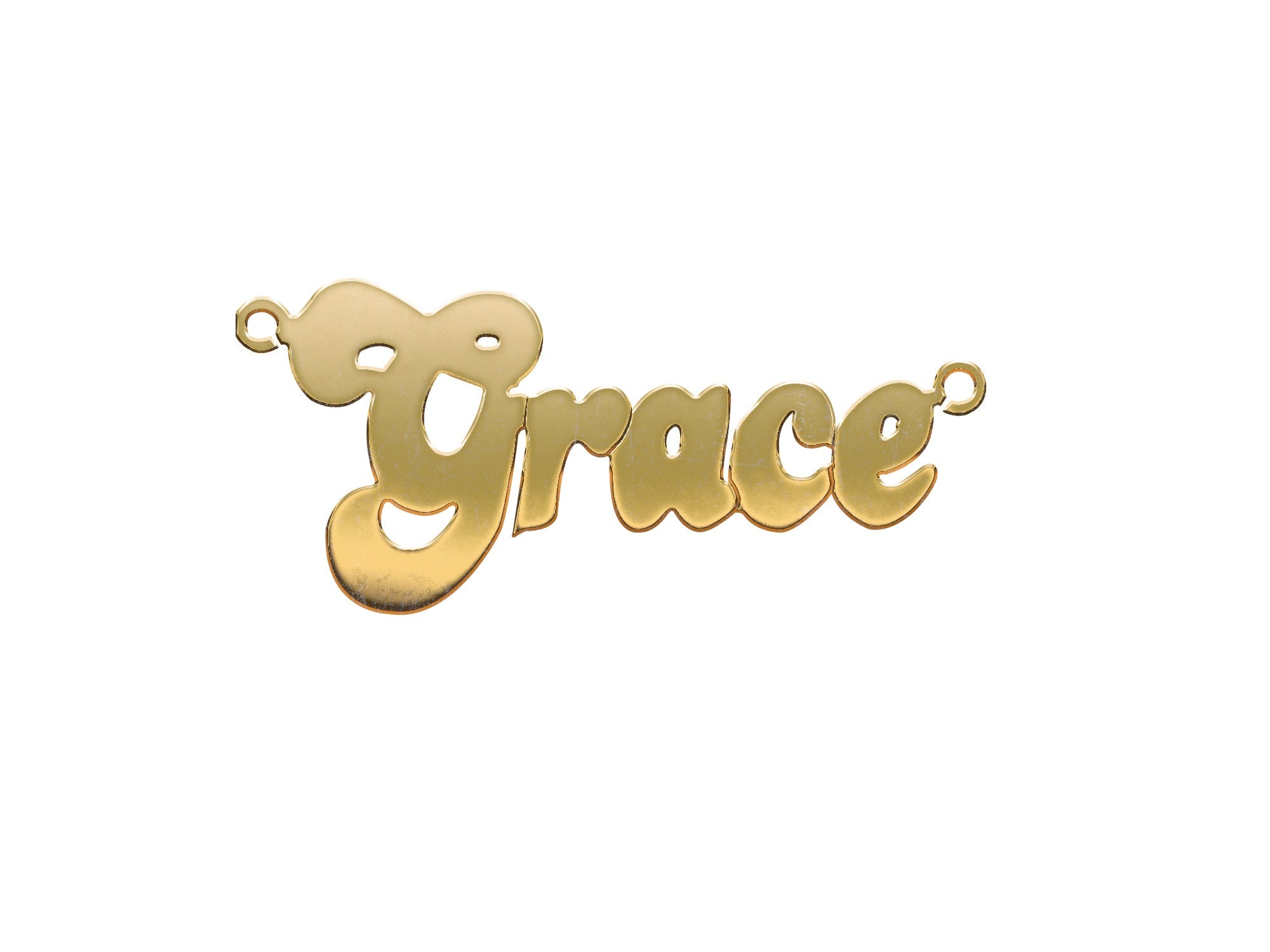 G Large Banana Split Style Nameplate - Add Colours Variations - Precise Jewellers