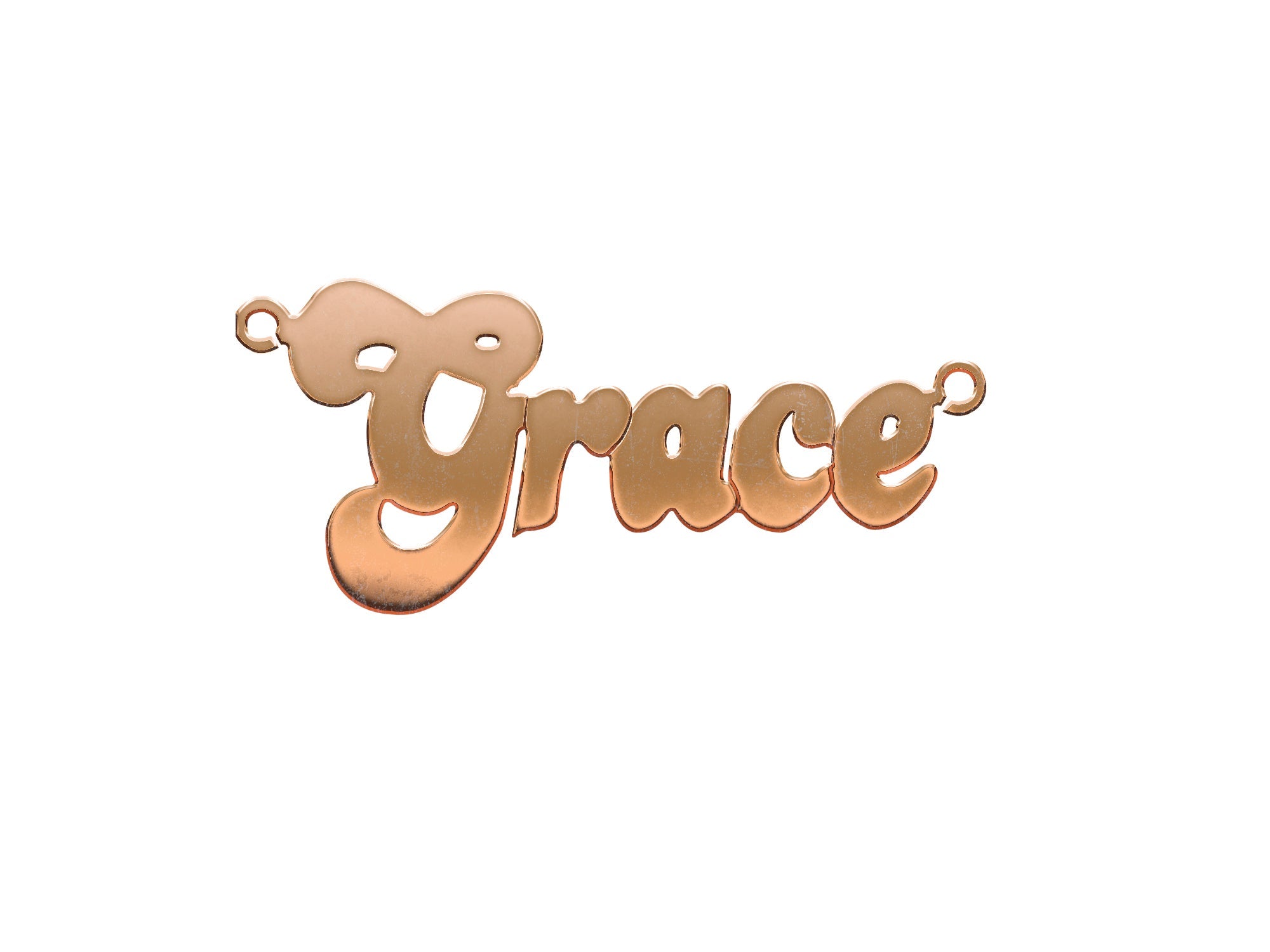 G Large Banana Split Style Nameplate - Add Colours Variations - Precise Jewellers