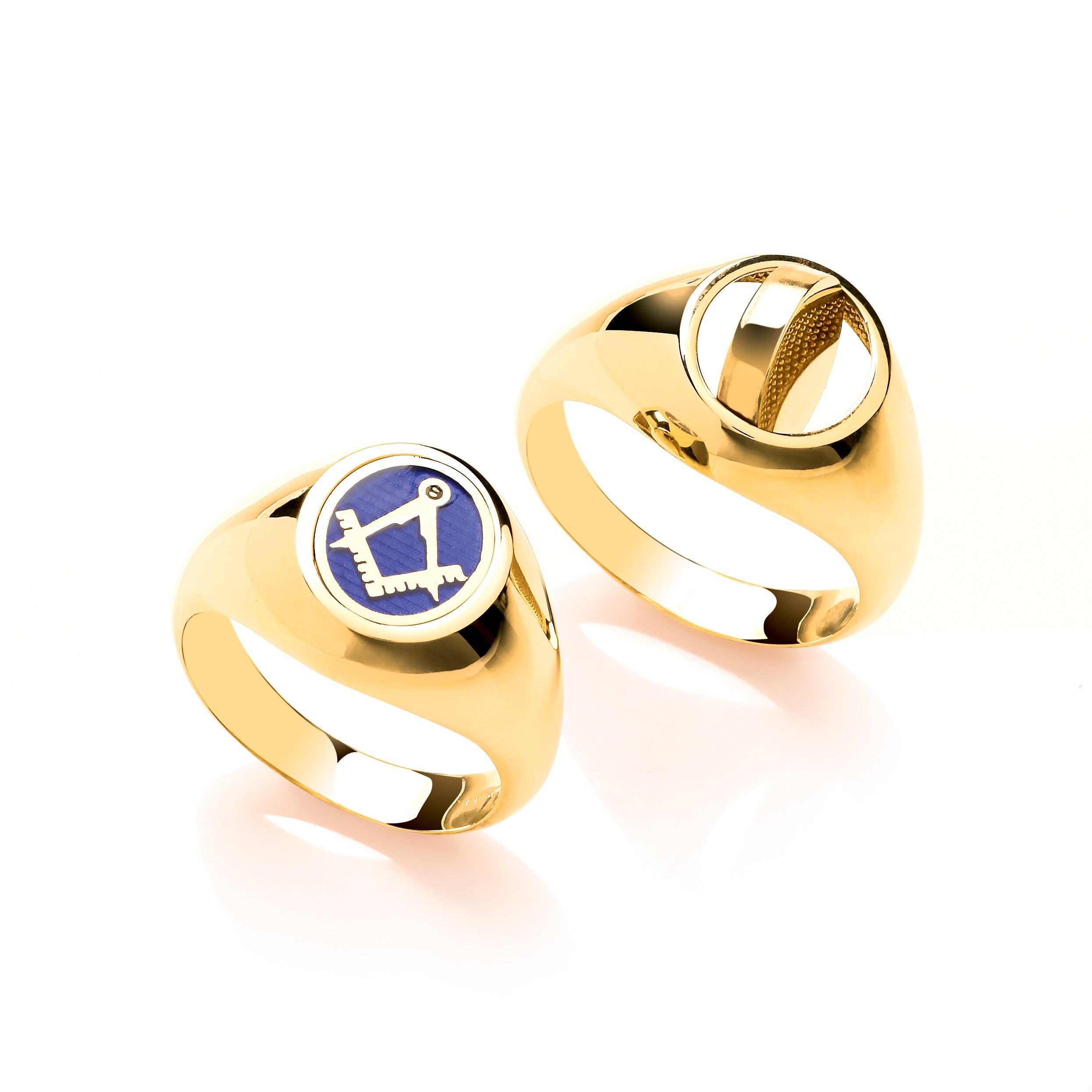 G Masonic Swivel OVAL Signet Ring - Precise Jewellers