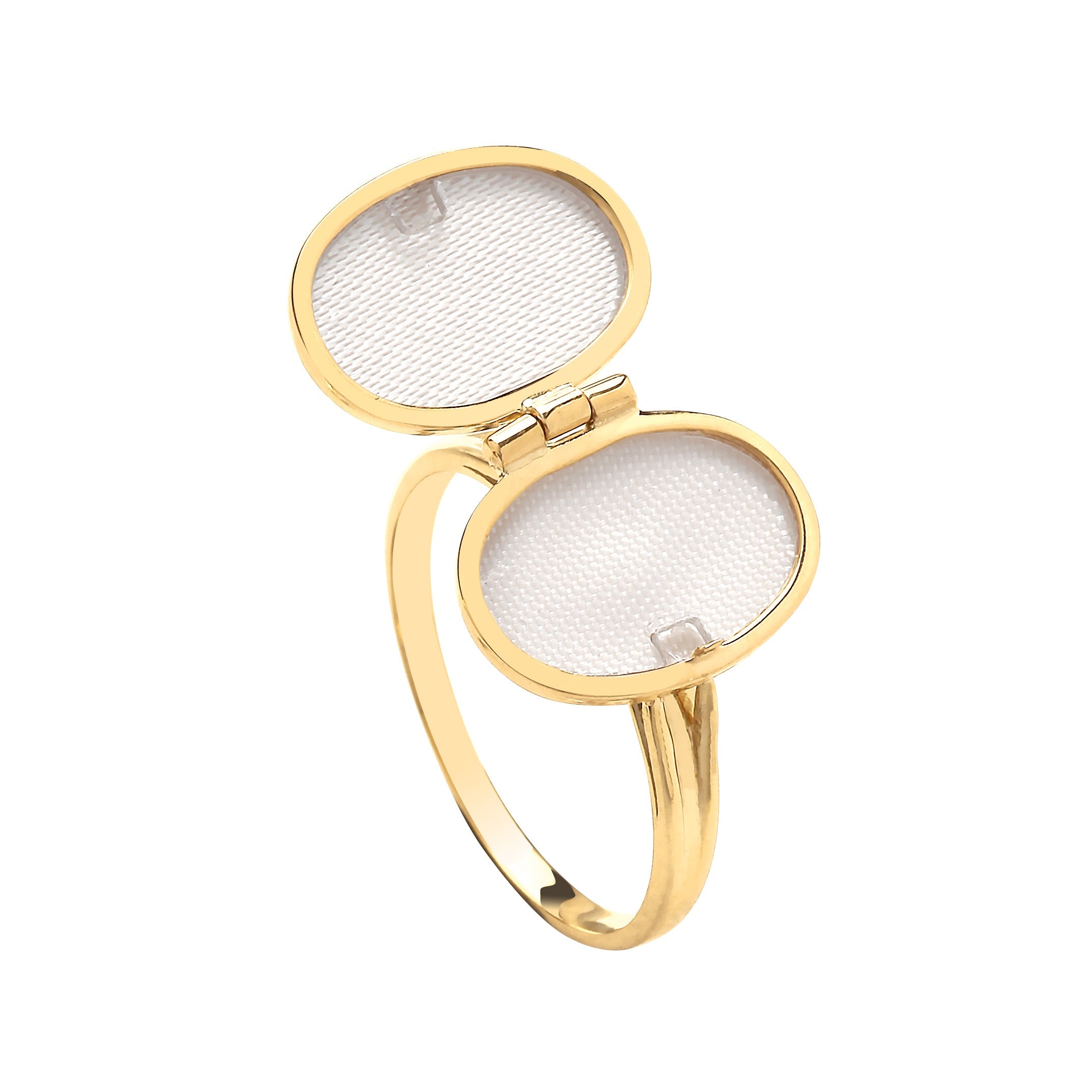 G Oval Plain Locket Ring - Precise Jewellers