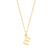 Y/G Small Plain INITIAL on 18" Curb Chain - Precise Jewellers