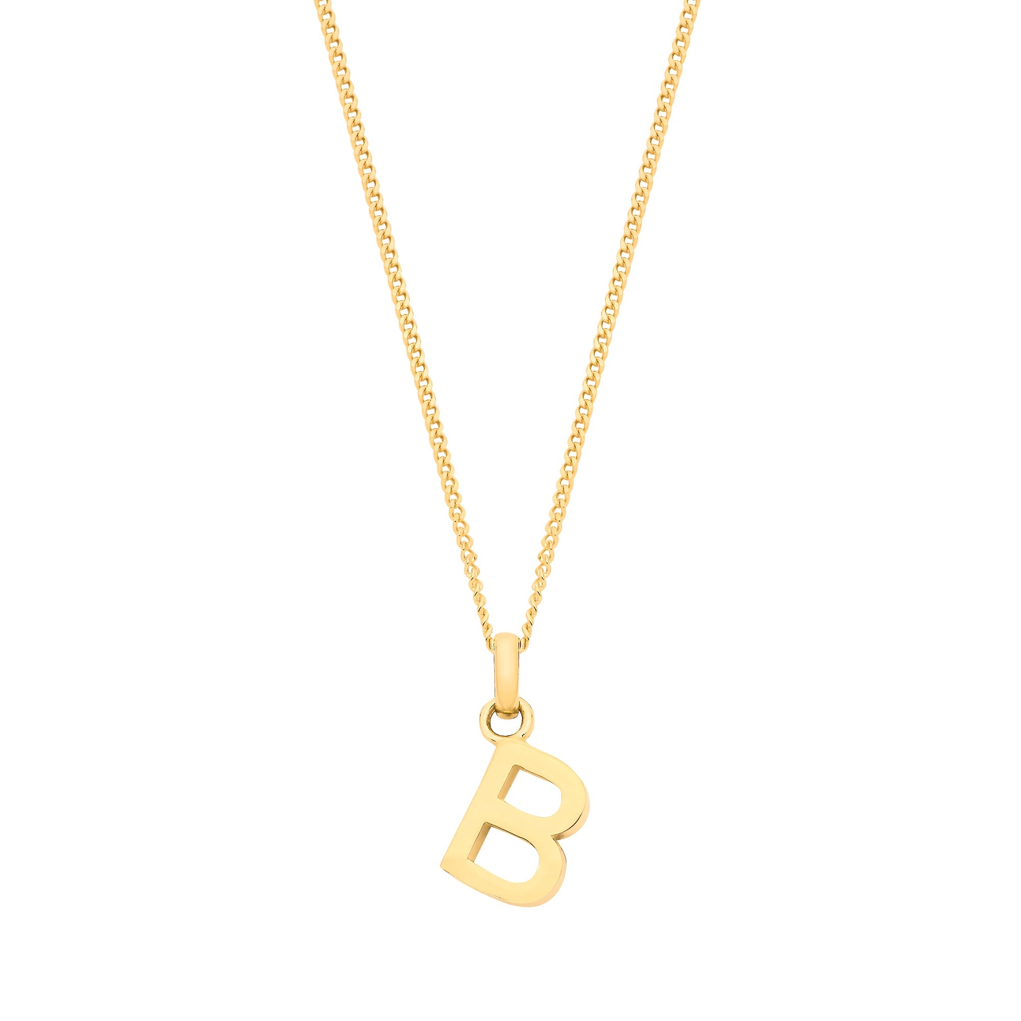 G Small Plain INITIAL on 18" Curb Chain - Precise Jewellers