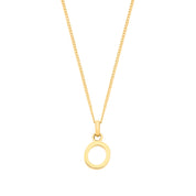 Y/G Small Plain INITIAL on 18" Curb Chain - Precise Jewellers