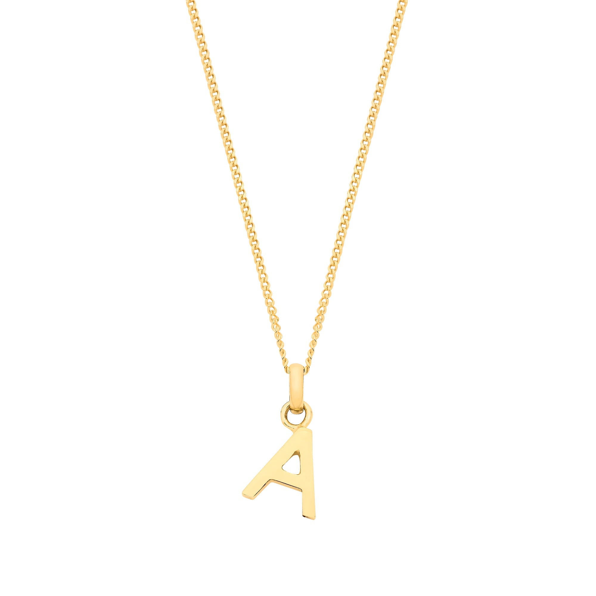 G Small Plain INITIAL on 18" Curb Chain - Precise Jewellers