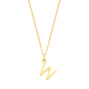 Y/G Small Plain INITIAL on 18" Curb Chain - Precise Jewellers
