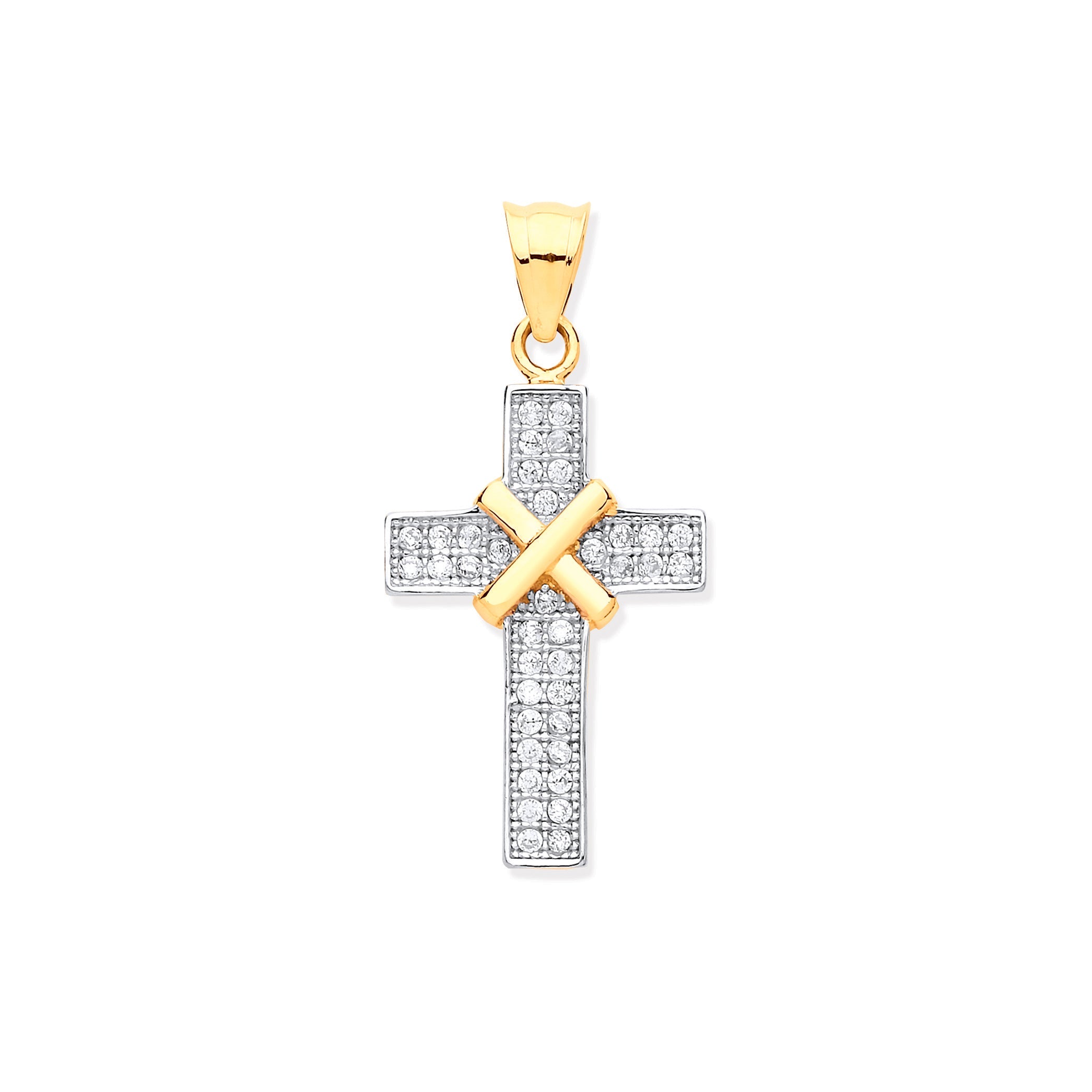 G with CZs Cross - Precise Jewellers