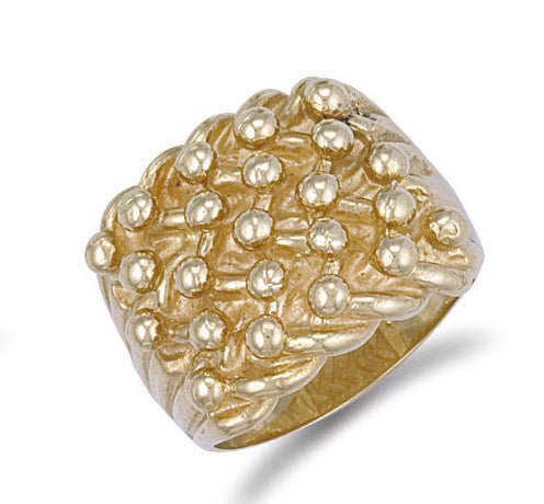 G Woven Back 5 Row Keeper Ring - Precise Jewellers
